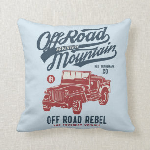 Off Road Jeep Throw Pillow