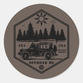 OFF ROAD ME Wilderness Bb Classic Round Sticker