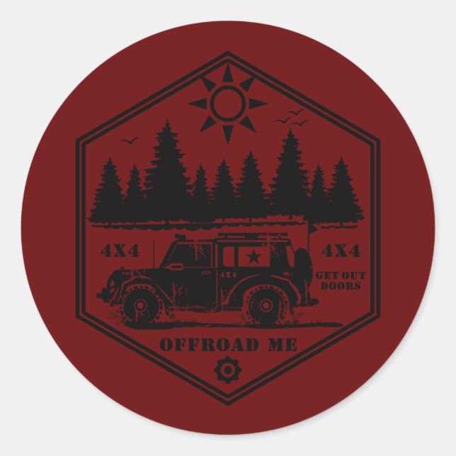OFF ROAD ME Wilderness R Classic Round Sticker (Front)