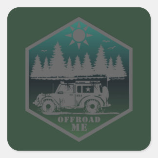 OFF ROAD ME Wilderness Square Sticker
