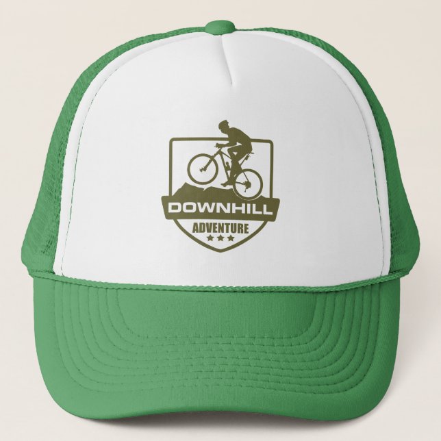 off road mountain bike adventure trucker hat (Front)
