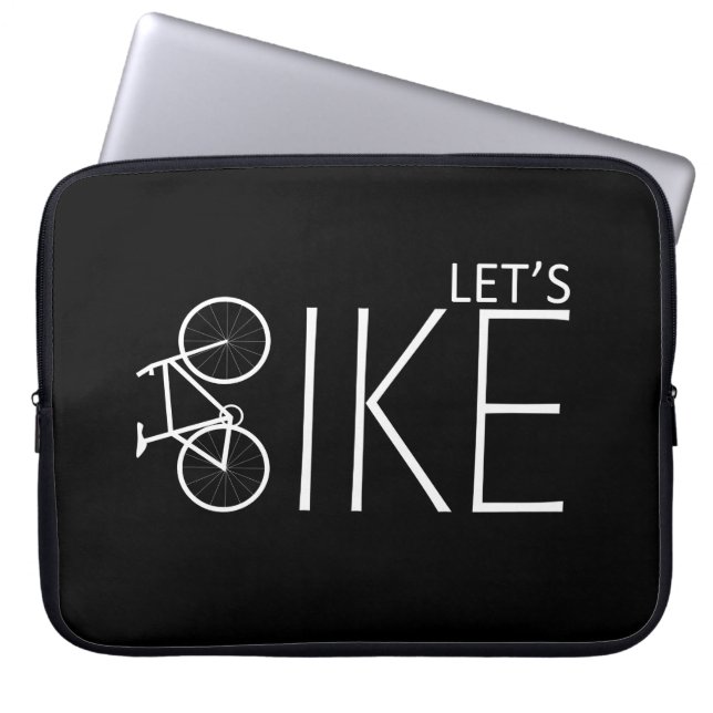 off road mountain biking saying laptop sleeve (Front)