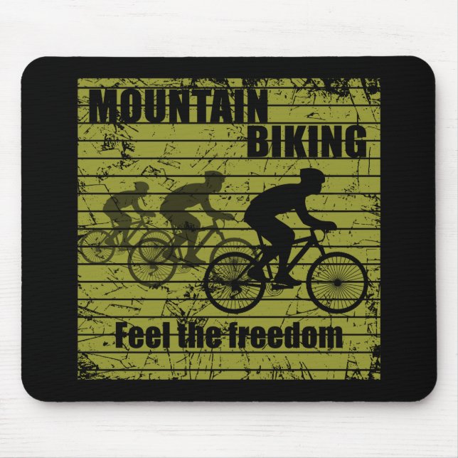 off road mountain biking saying quote mouse pad (Front)