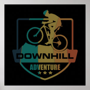 off road mountain biking vintage poster