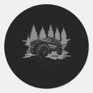 Off Roading Classic Round Sticker