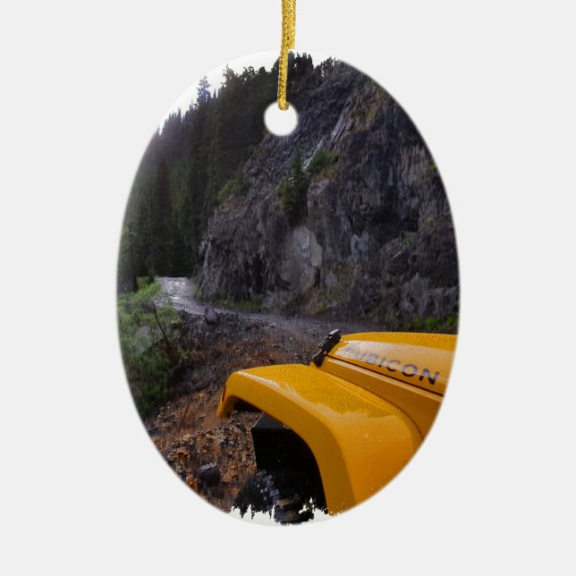Off-Roading Fender On Imogene Pass Ceramic Tree Decoration (Front)