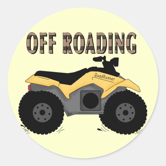 Off Roading Tshirts and Gifts Classic Round Sticker (Front)