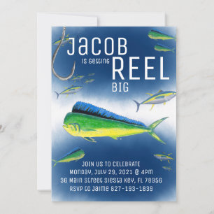 Off shore fish birthday invitation