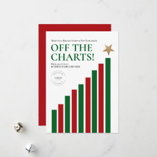 Off the charts Holiday New Year Corporate Custom  Card