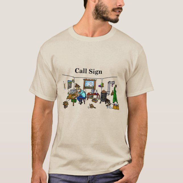Off-The-Grid Ham Radio Operator Funny T-shirt (Front)