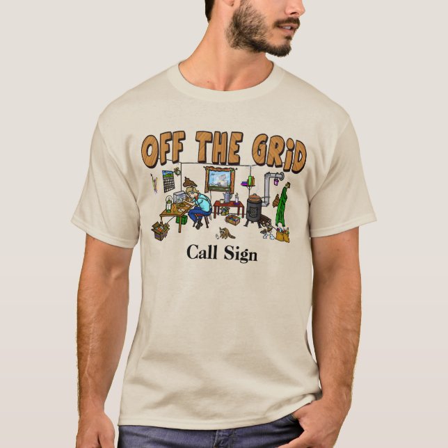 Off The Grid Ham Radio Shack T-shirt (Front)