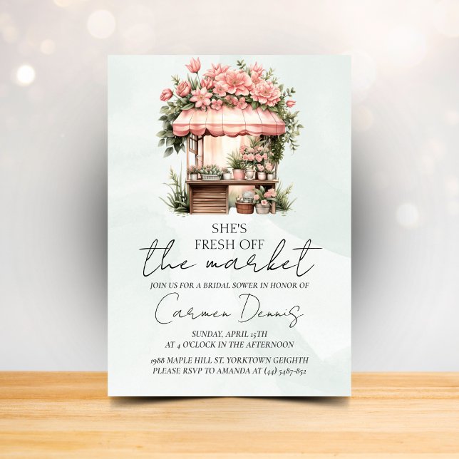 Off the Market Bridal Shower Farmer's Market  Invitation (Creator Uploaded)