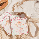 Off The Market Bridal Shower, Farmer's Market Invitation<br><div class="desc">This lovely Bridal Shower Invitation features hand-painted graphics to set the tone for your Farmer's Market styled shower! Easily edit most wording to match your event! Text and arch colours are fully editable —> click the "Edit Using Design Tool" button to edit!</div>