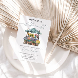 Off The Market Bridal Shower– Flowers  Invitation