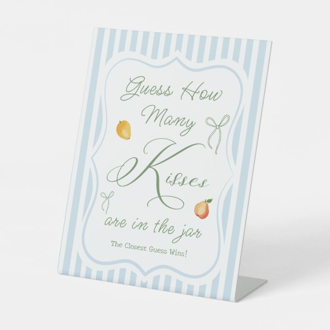 Off the Market bridal Shower Guess How Many Pedestal Sign (Front)