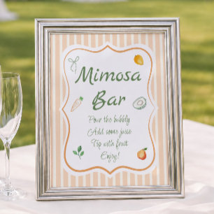 Off the Market Bridal Shower Mimosa Bar Poster
