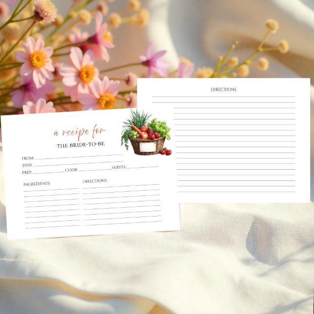 Off the Market Bridal Shower Recipe Cards (Creator Uploaded)
