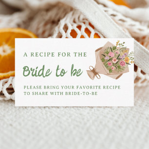 Off The Market Bridal Shower Share A Recipe Enclosure Card