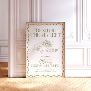 Off The Market Bridal Shower Welcome Sign 24x36"