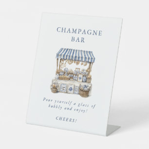 Off the Market Coastal Market Bridal Shower  Pedestal Sign