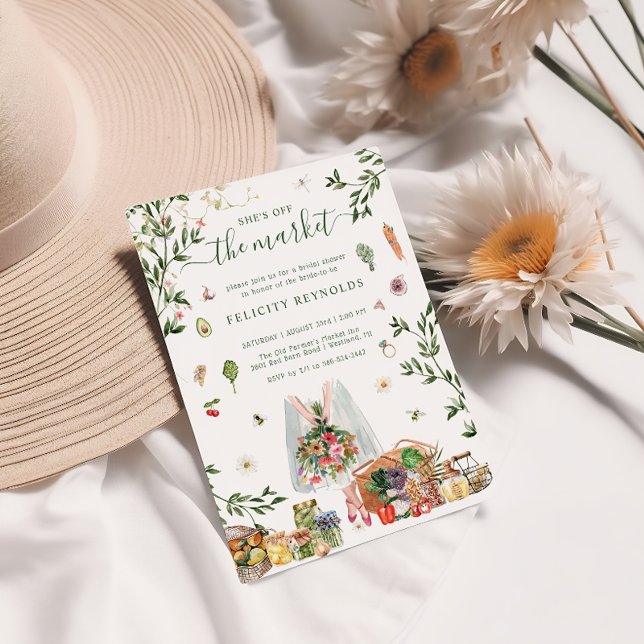 Off The Market | Farmer's Market Bridal Shower Invitation (Creator Uploaded)