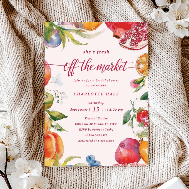 Off the Market Farmers Market Bridal Shower Invitation (Creator Uploaded)