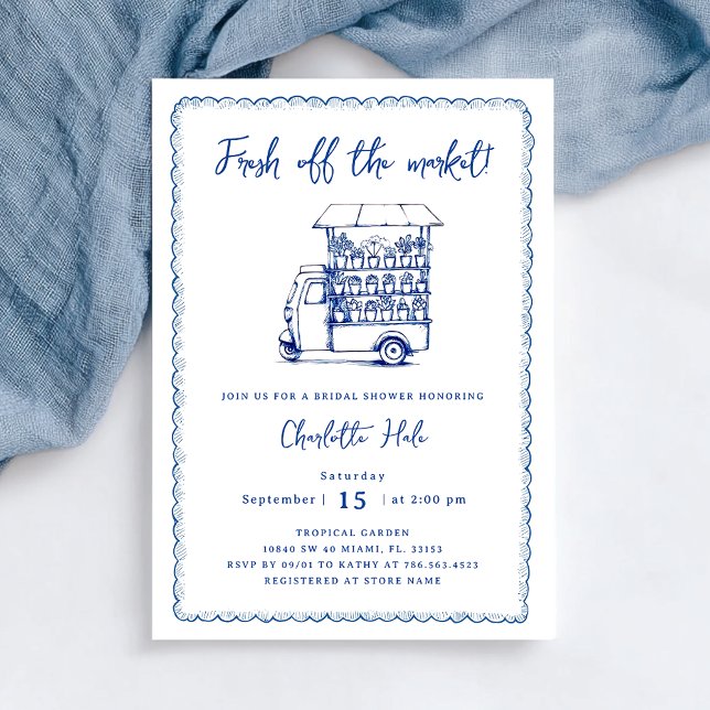 Off the Market Farmers Market Bridal Shower Invitation (Creator Uploaded)