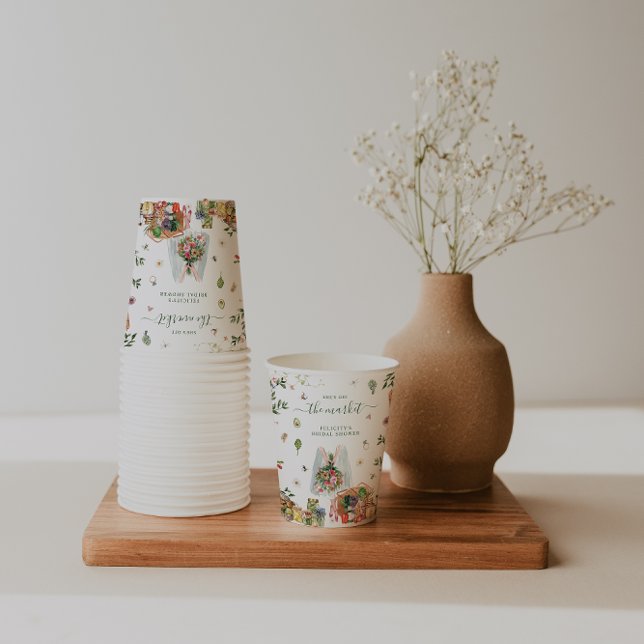 Off The Market | Farmer's Market Bridal Shower Paper Cups (Creator Uploaded)