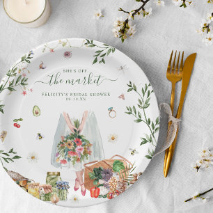 Off The Market   Farmer's Market Bridal Shower Paper Plate