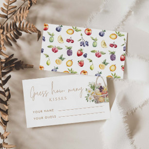 Off The Market  Guess How Many Kisses Bridal Game  Enclosure Card