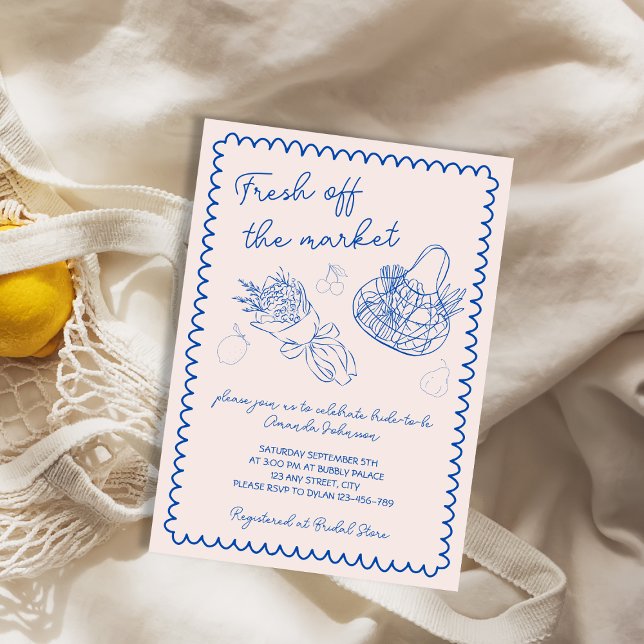 Off The Market Hand Drawn Bridal Shower Invitation (Off The Market Hand Drawn Bridal Shower Invitation)