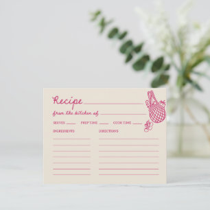 Off The Market Hand Drawn Bridal Shower Recipe Enclosure Card