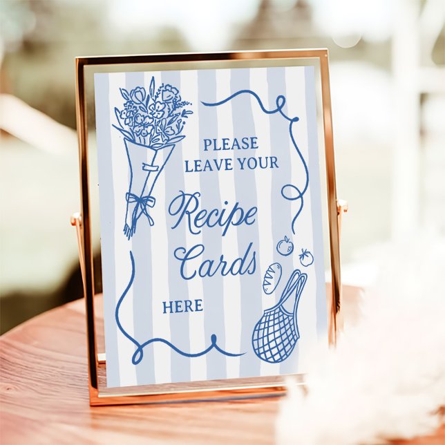 Off The Market Hand Drawn Bridal Shower Recipe Poster (Creator Uploaded)