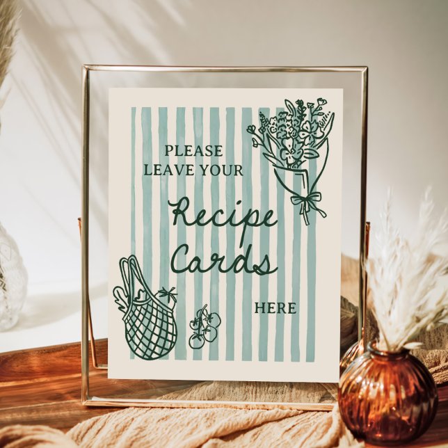 Off The Market Hand Drawn Bridal Shower Recipe Poster (Creator Uploaded)