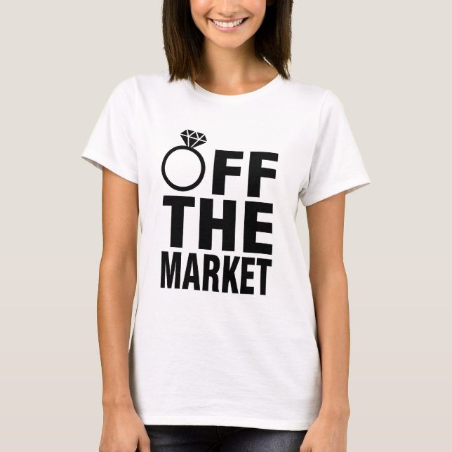 Off the market ring Personalised Bride T-Shirt (Front)