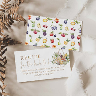 Off The Market Shower Recipe for the Bride to be Enclosure Card