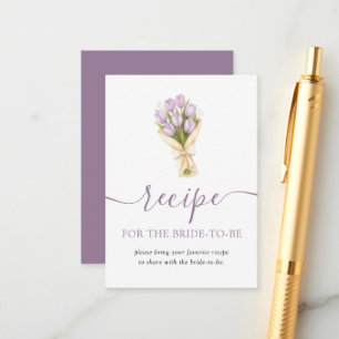 Off The Market Tulips Bridal Shower Recipe Card