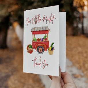 Off the Market Vegetable Stand Bridal Shower Thank You Card