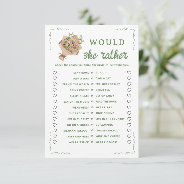 Off The Market Would She Rather Game Invitation (Standing Front)