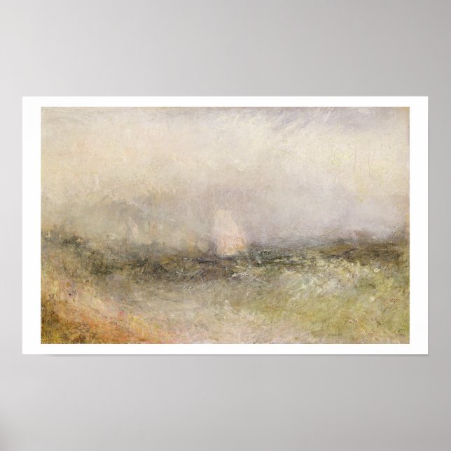 Off the Nore: Wind and Water, 1840-5 (oil on paper Poster (Front)