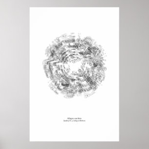 Off the Staff: Allegro con brio (black) Poster