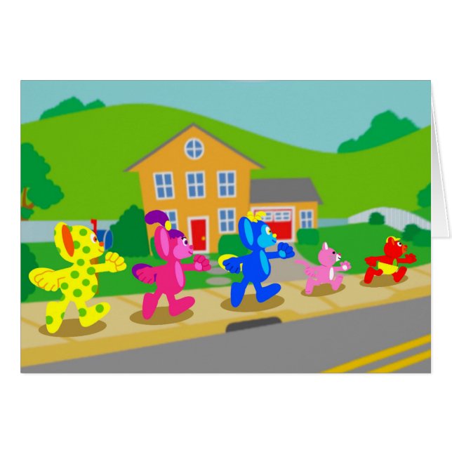 Off to Adventure Blank Greeting Card (Front Horizontal)