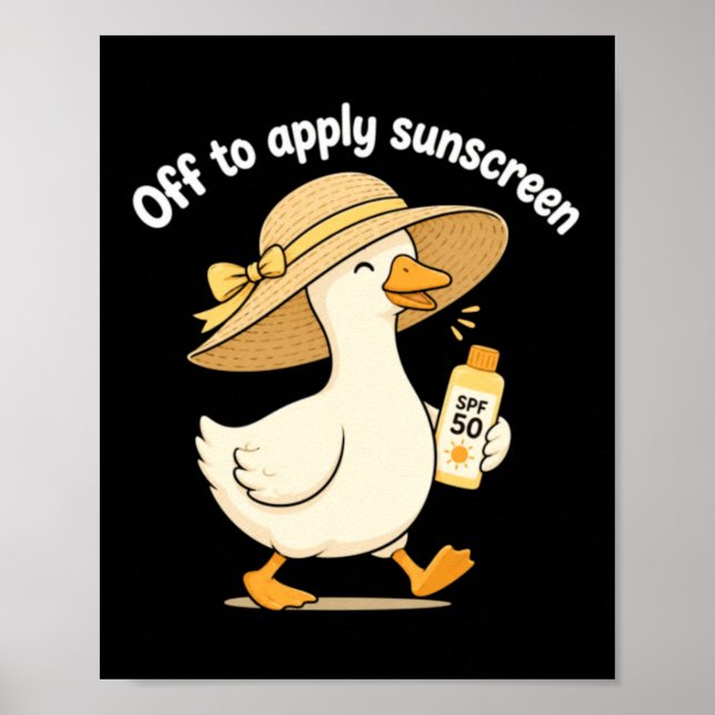 Off To Apply Sunscreen Design Poster (Front)