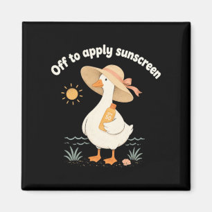 Off To Apply Sunscreen Magnet