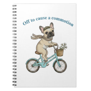 Off to Cause a Commotion – Vintage French Bulldog  Notebook