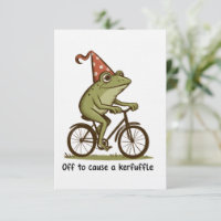 Off to Cause a Kerfuffle Frog Sarcastic Funny 