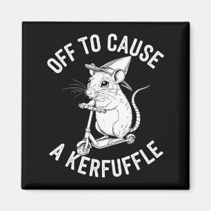 Off to cause a kerfuffle funny capybara joke meme magnet