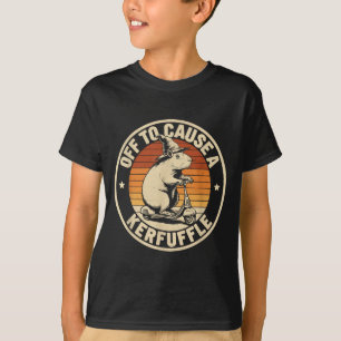 Off to cause a kerfuffle funny capybara joke meme  T-Shirt