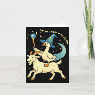 Off To Cause A Kerfuffle Funny Chaotic Weird Anima Card