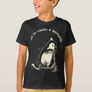 Off to cause a kerfuffle funny cute penguin T-Shirt